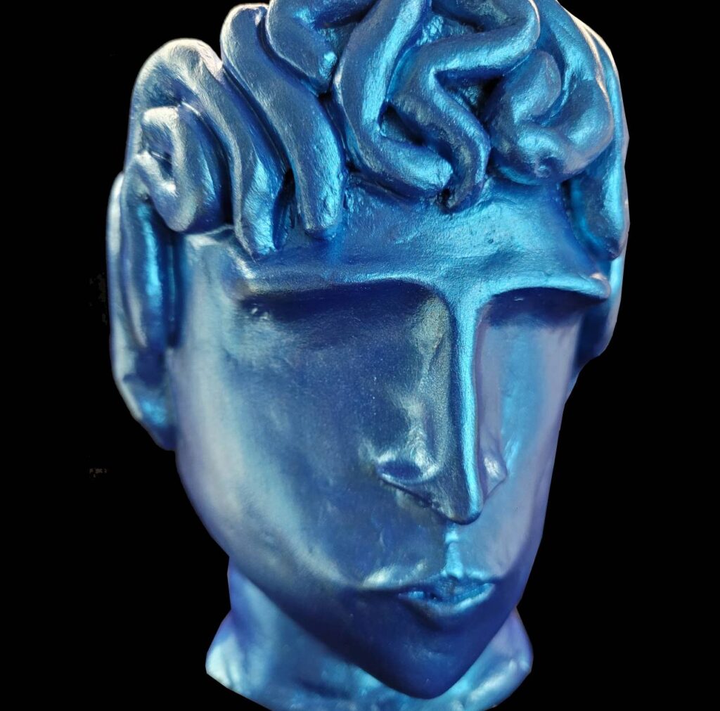 Volto Volto Greco: Scultura in creta, colorazione in acrilico. – non disponibile